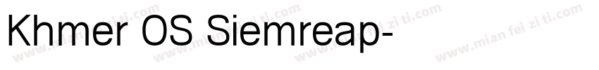 Khmer OS Siemreap字体转换